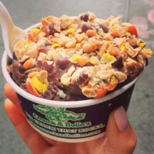 Gluten-free chocolate ice cream with Reese's pieces from Emack & Bolio's